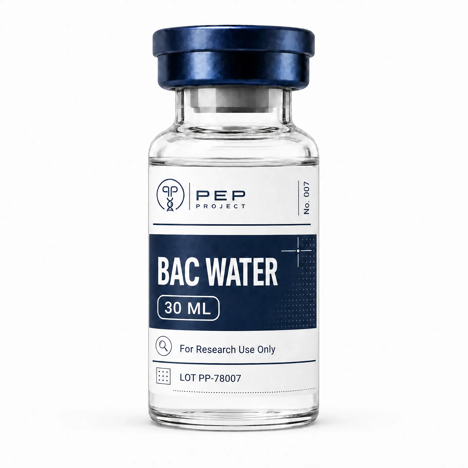 BAC Water 30 mL research vial