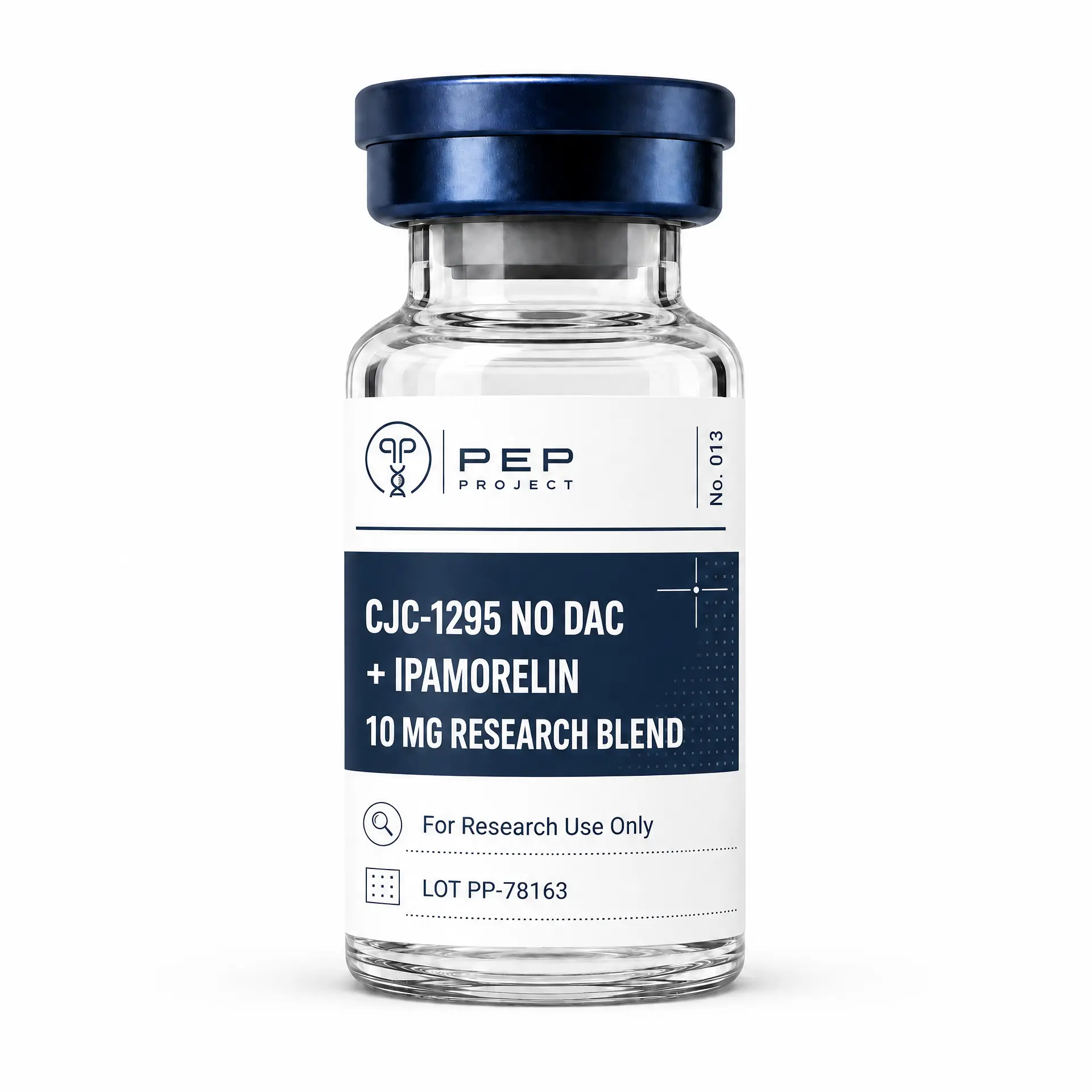 CJC-1295 no DAC + Ipamorelin 10 mg Research Blend research vial